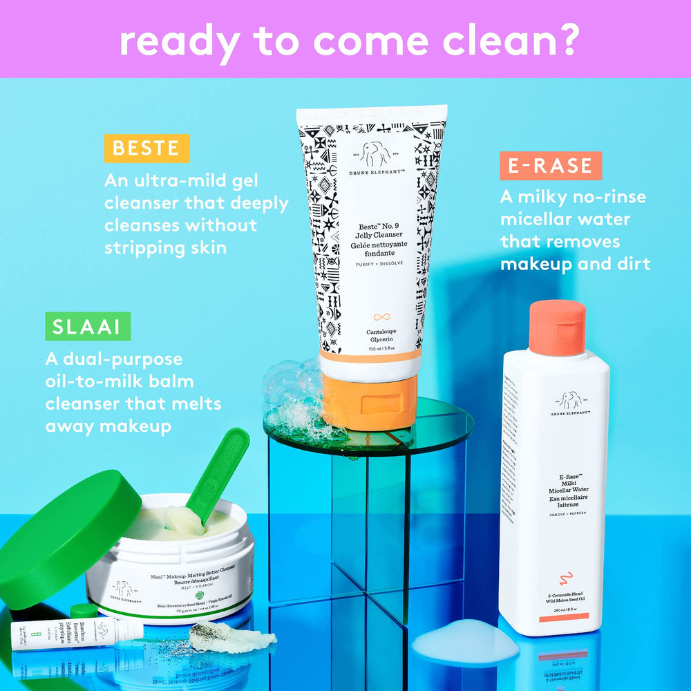 Drunk Elephant Slaai Bamboo Booster supports weekly skin refining exfoliation