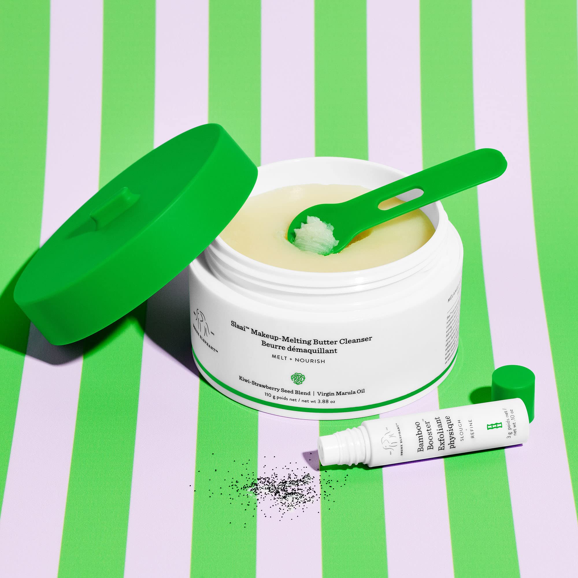 Drunk Elephant Slaai Bamboo Booster included for optional exfoliation