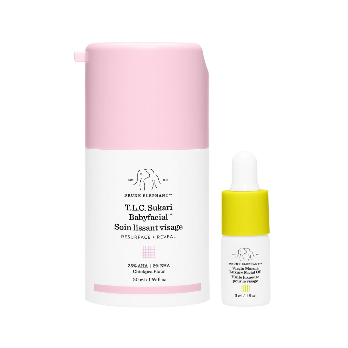 Drunk Elephant T.L.C. Sukari Babyfacial pump closeup for precise exfoliation.