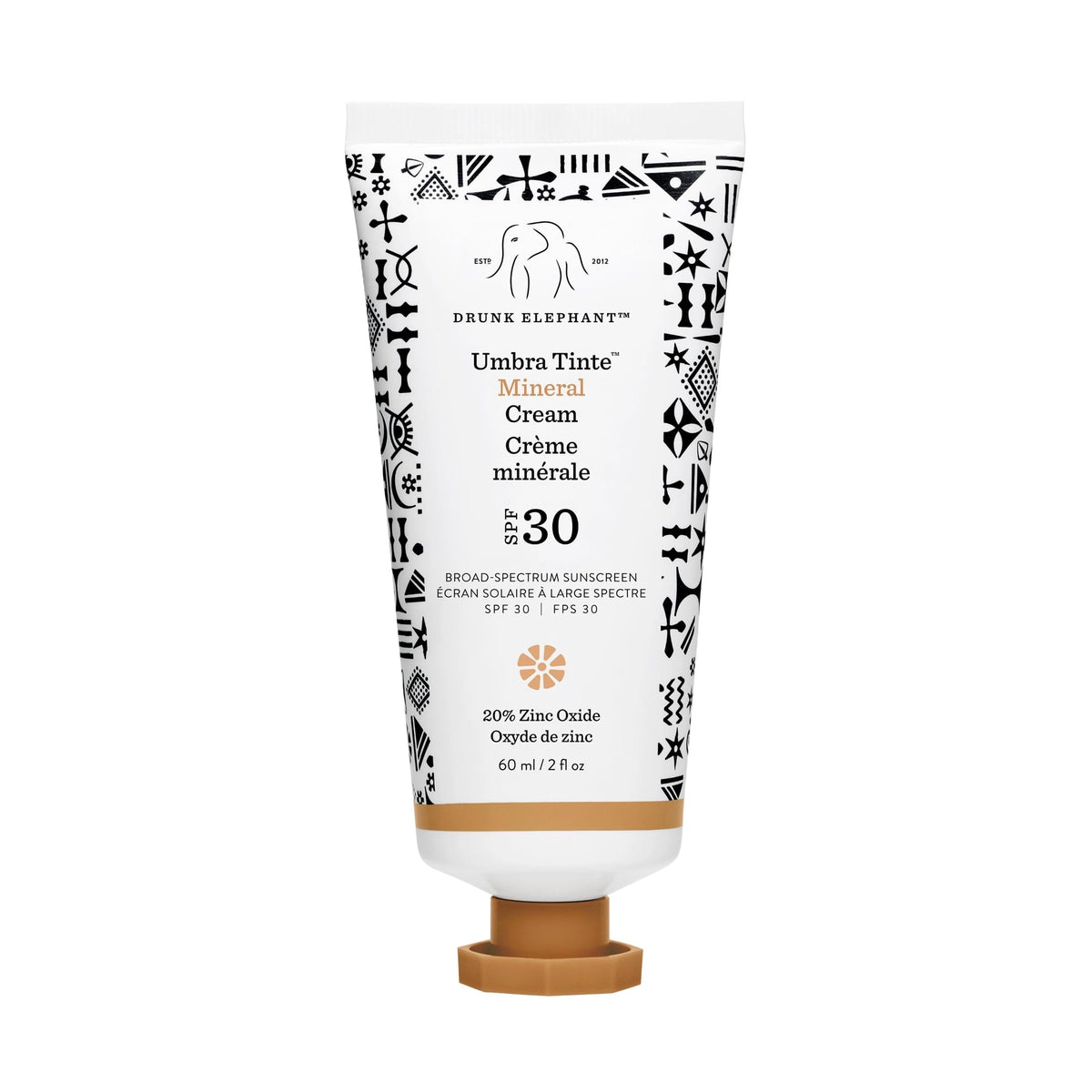 Drunk Elephant Umbra Tinte SPF 30 bottle with smooth mineral cream for daily protection