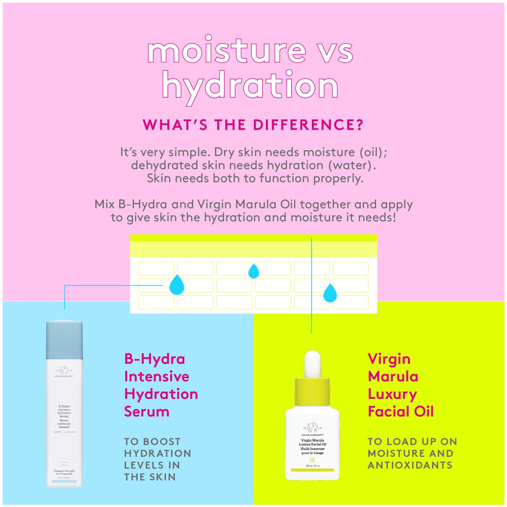 Drunk Elephant Virgin Marula Oil packaging signals dermatologist-tested confidence.
