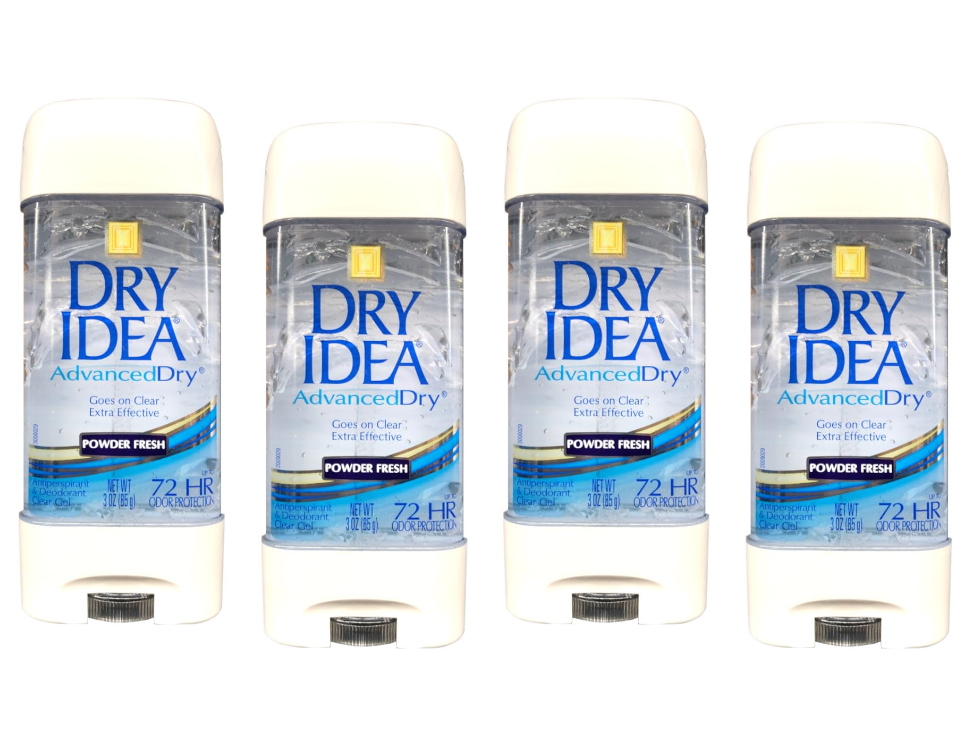 Dry Idea Advanced Dry Powder Fresh Gel features a clear formula with no white residue.