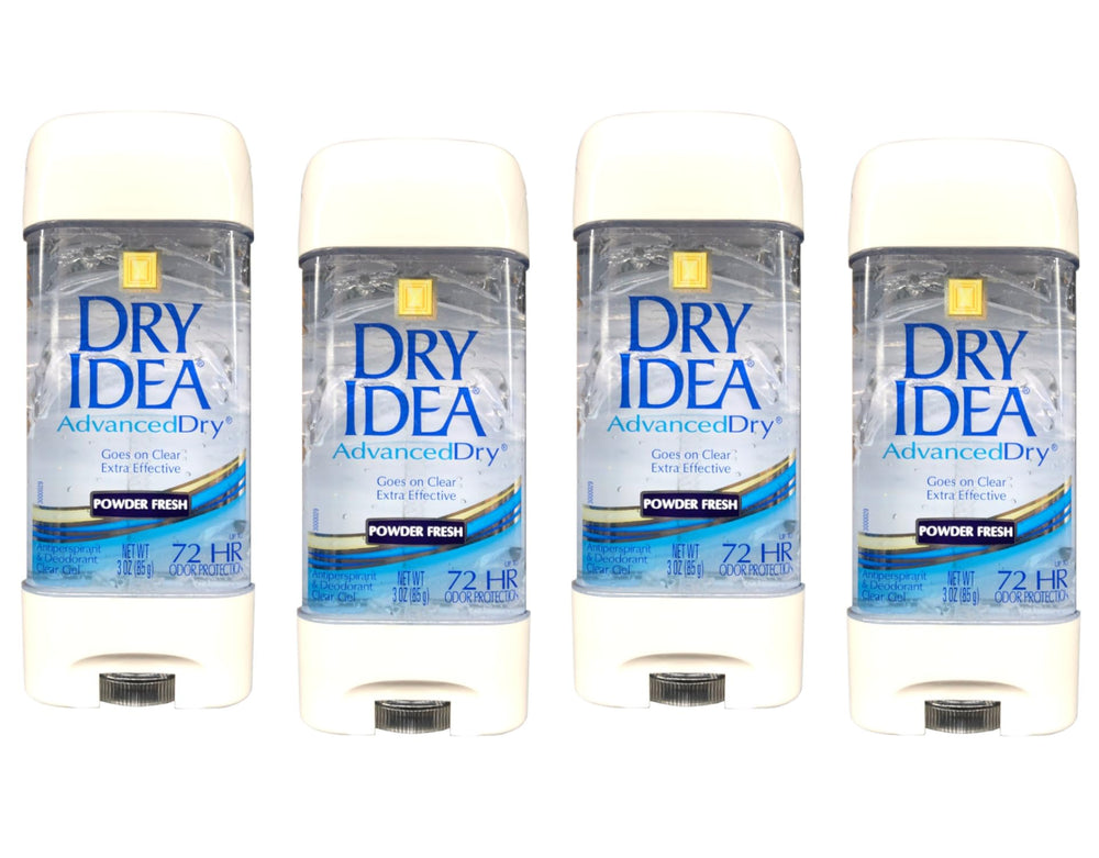 Dry Idea Advanced Dry Powder Fresh Gel features a clear formula with no white residue.