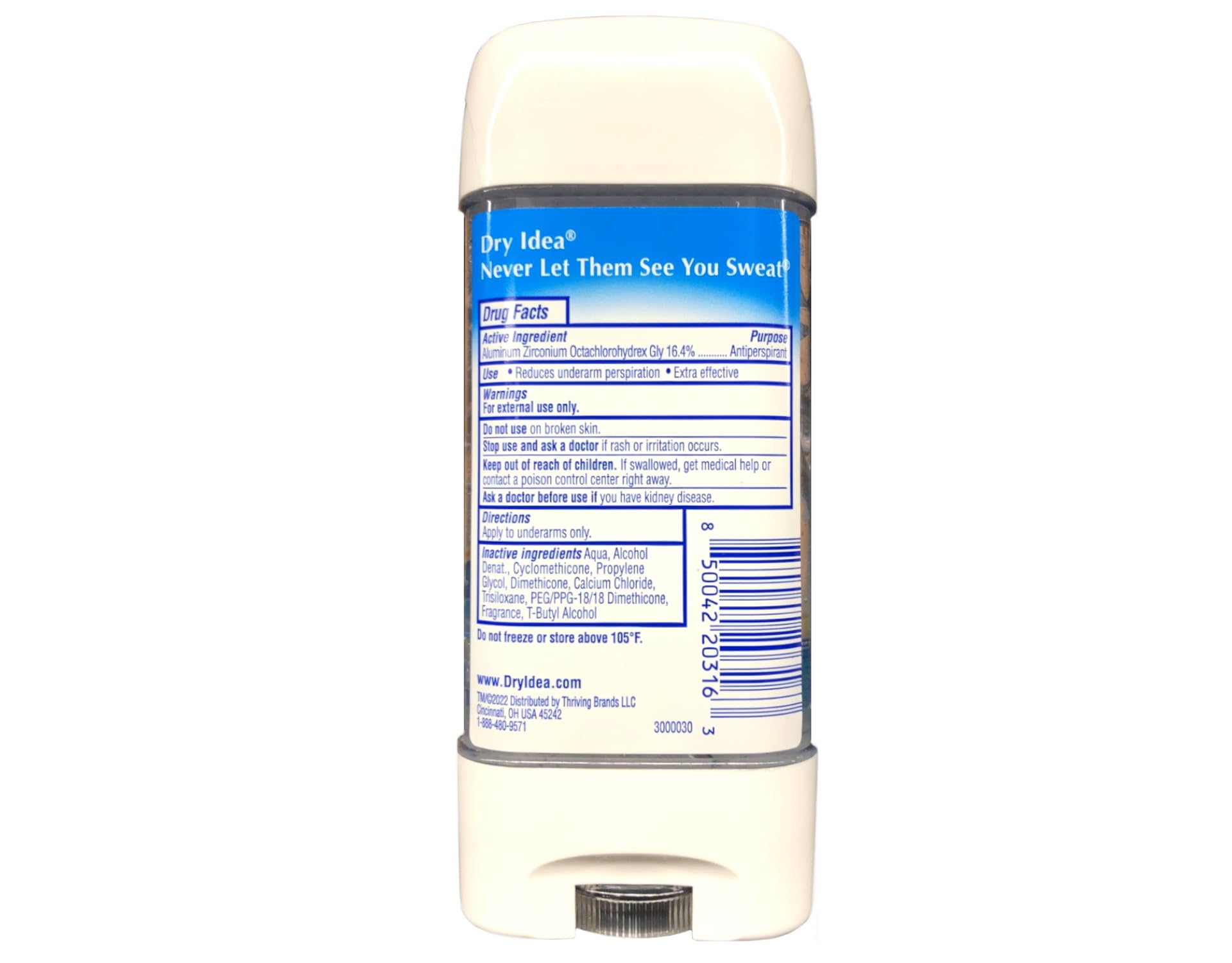 Dry Idea Advanced Dry Powder Fresh Gel delivers a powder-fresh scent for all-day freshness.