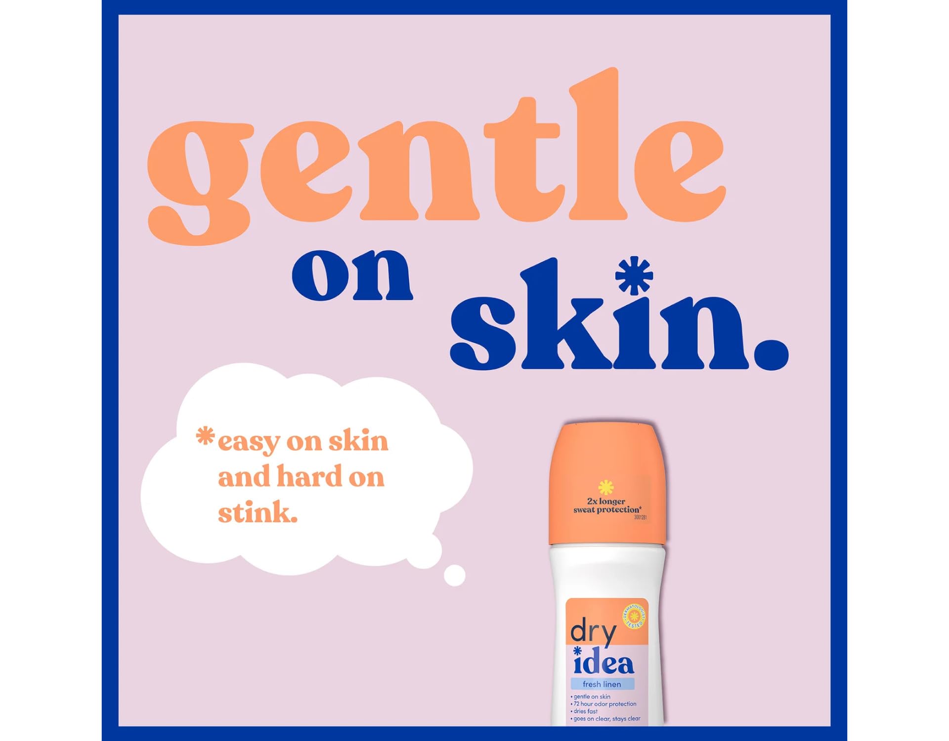 Dry Idea Fresh Linen roll-on in travel-pack demonstrates on-the-go convenience.