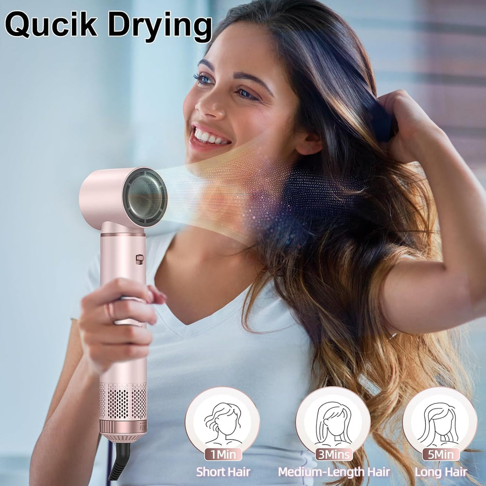 Dryhsip 5 in 1 hair styler side view, pink, versatile for multi-styling