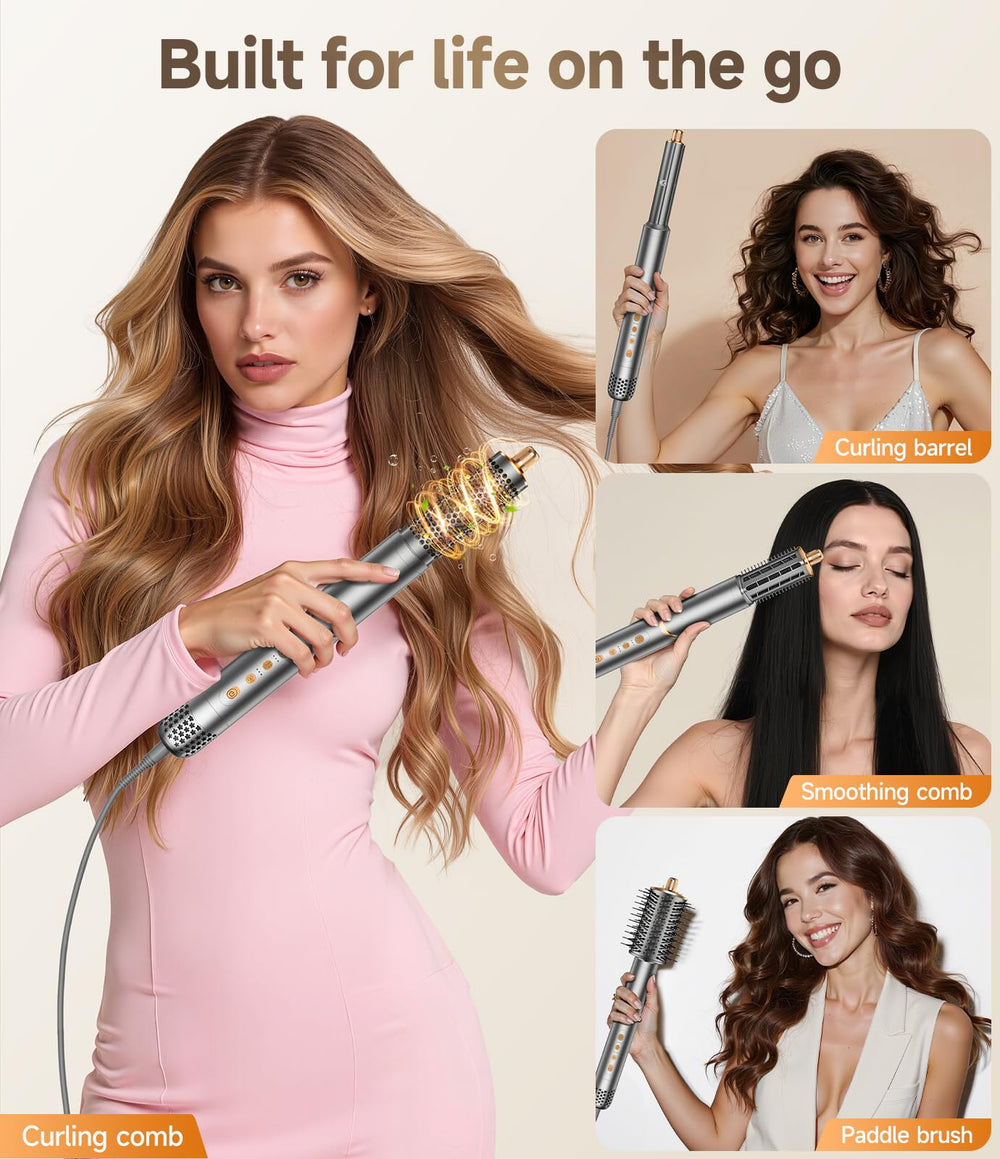 Dryhsip 8 in 1 hair styler curling comb for defined waves and curls.