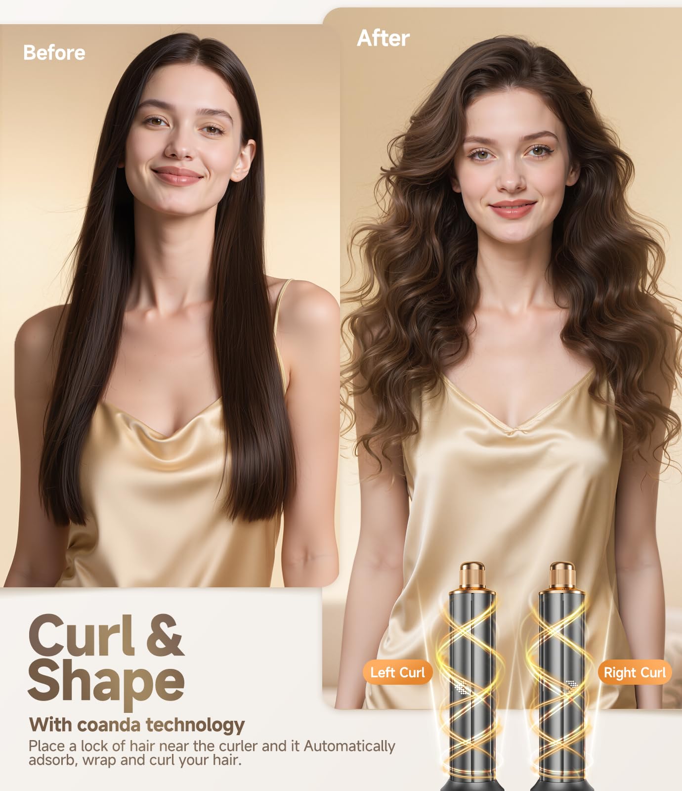 Dryhsip 8 in 1 hair styler right automatic suction wand for lasting curls.