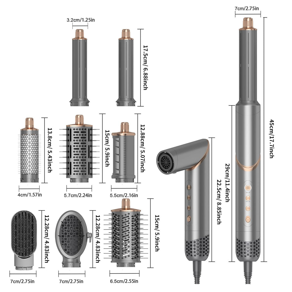 Dryhsip 8 in 1 hair styler right automatic suction wand in action for smooth results.