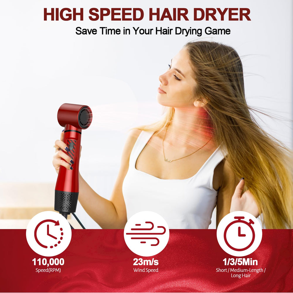 Dryhsip hair styler attachments laid out for curling and straightening versatility
