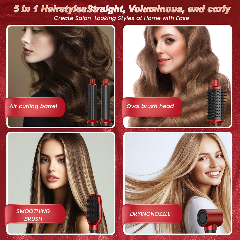 Dryhsip red-black styler design emphasizing modern, compact styling tool