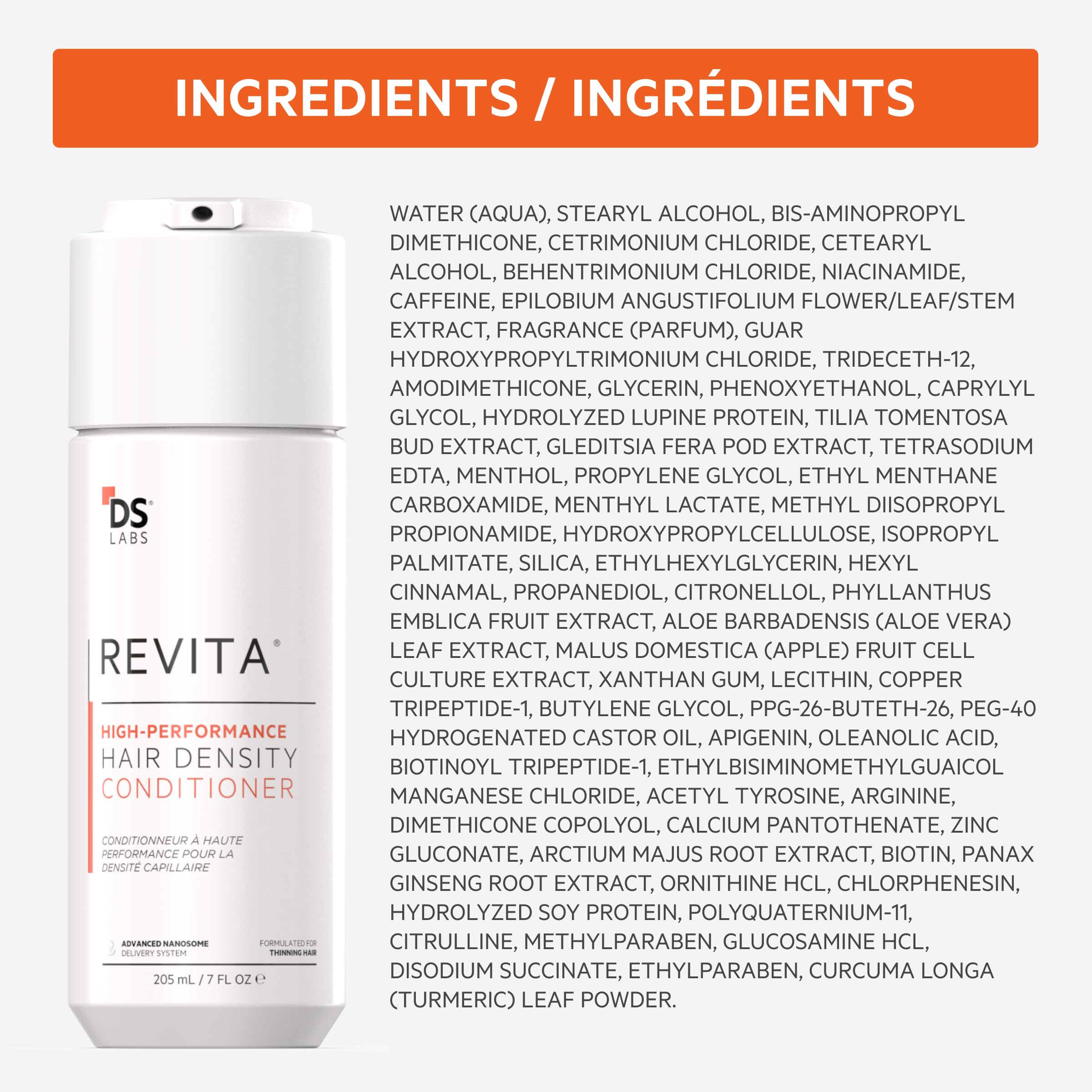 DS Laboratories Revita conditioner dermatologist-tested seal shown