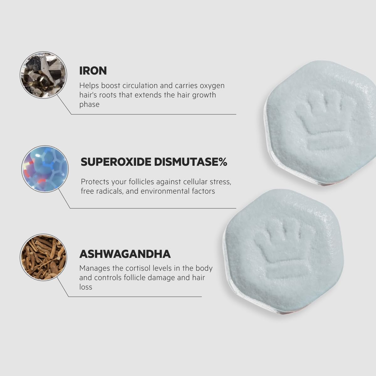 A person taking Revita.SOD tablet at night with a meal for best results