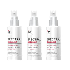 DS Laboratories Spectral Women’s Hair Density Serum bottle demonstrates quick absorption for daily styling.