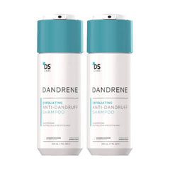 DS Labs Dandrene shampoo bottle showcases exfoliating action for flaky, itchy scalp