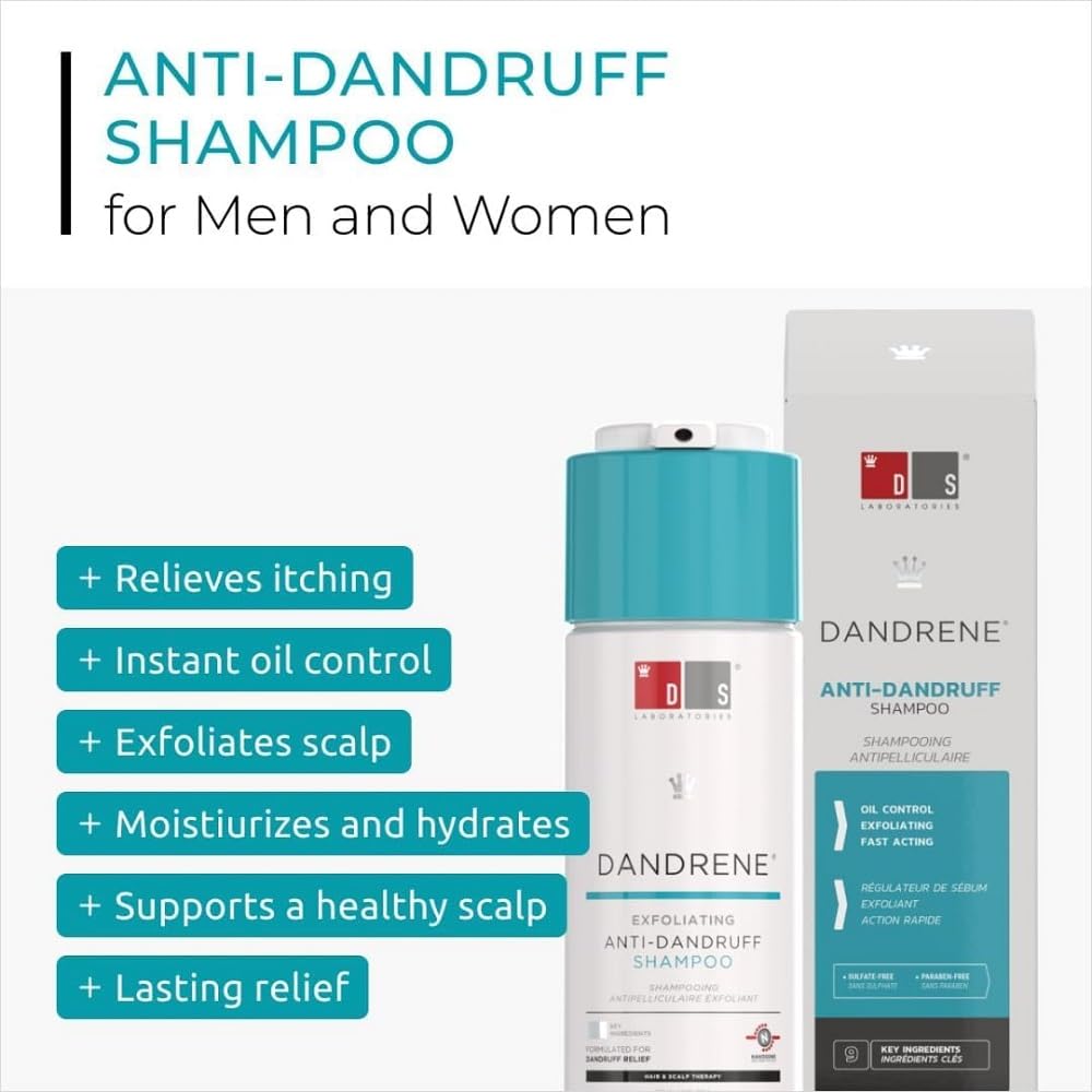 DS Labs Dandrene shampoo lather demonstrates rich foam for gentle cleansing