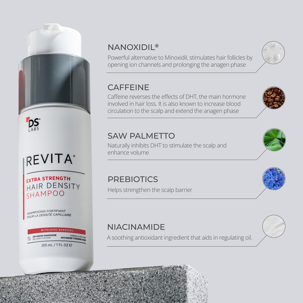 DS Labs Revita shampoo lather closeup suggesting cleansing action
