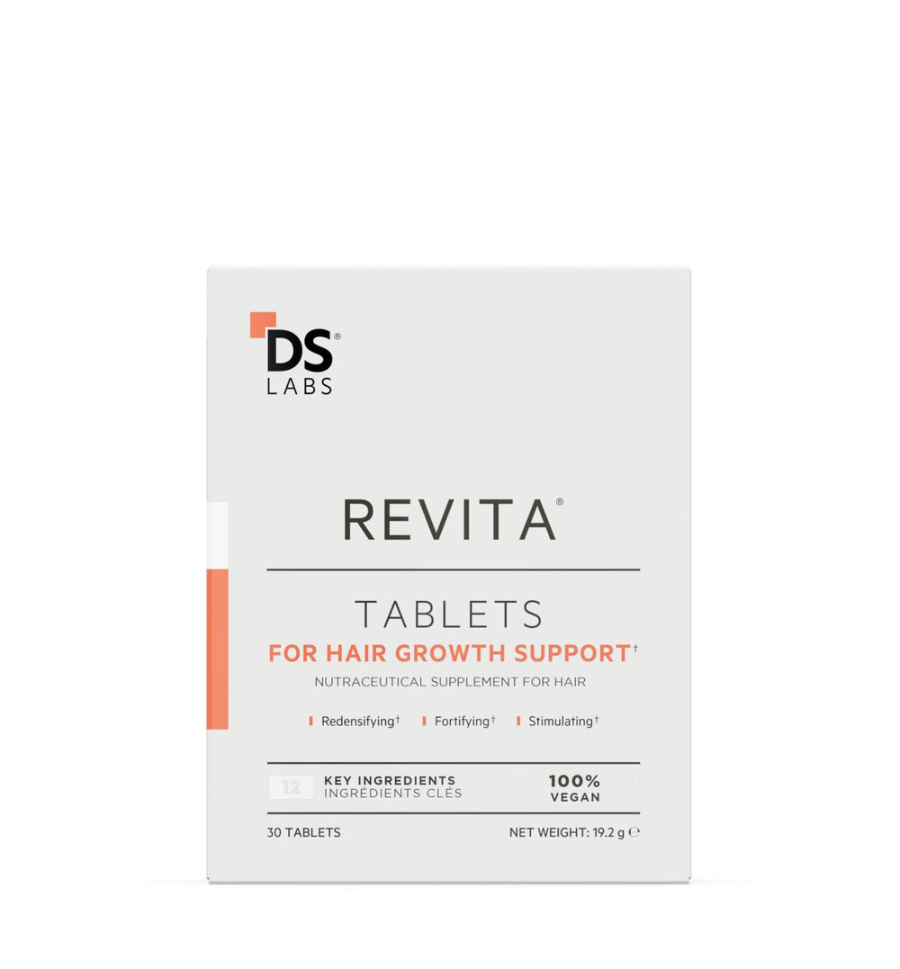DS Laboratories Revita Hair Density tablet bottle for daily hair wellness.