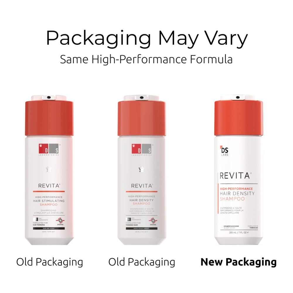 DS Laboratories Revita Shampoo demonstrates fuller-looking volume after use.