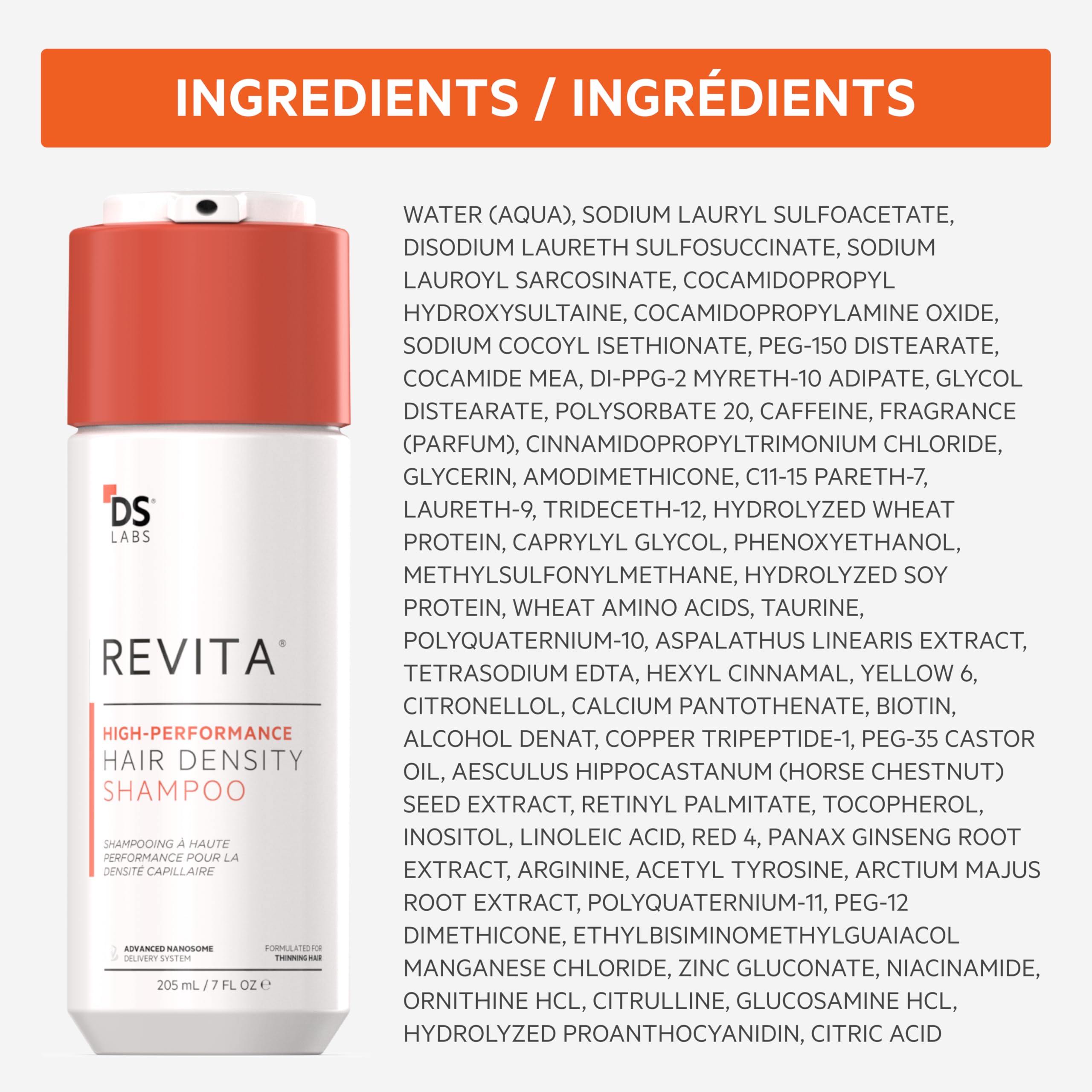 DS Laboratories Revita Shampoo packaging and travel-ready 100 mL box