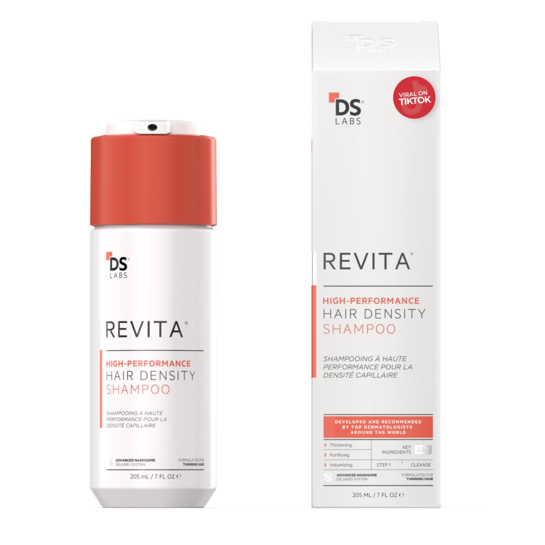 DS Laboratories Revita Shampoo scalp-refresh close-up showing a clean, weightless feel.