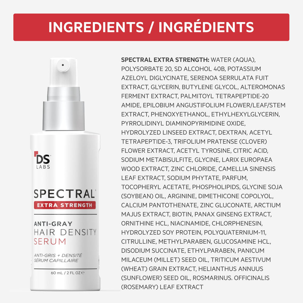 DS Laboratories Spectral Extra Strength Serum after use showing improved hair texture.