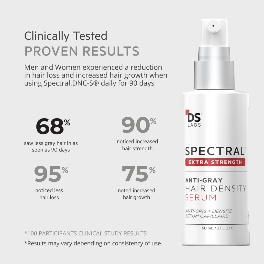 DS Laboratories Spectral Extra Strength Serum vanity display suggesting lightweight, non greasy feel.