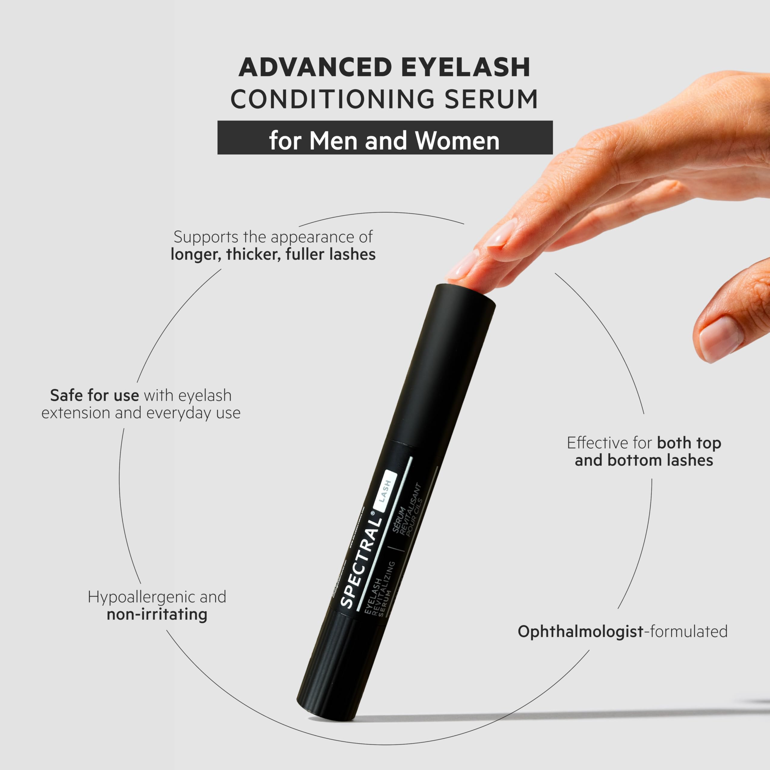 DS Labs Spectral.LASH brush demonstrates precise application for mess-free use.