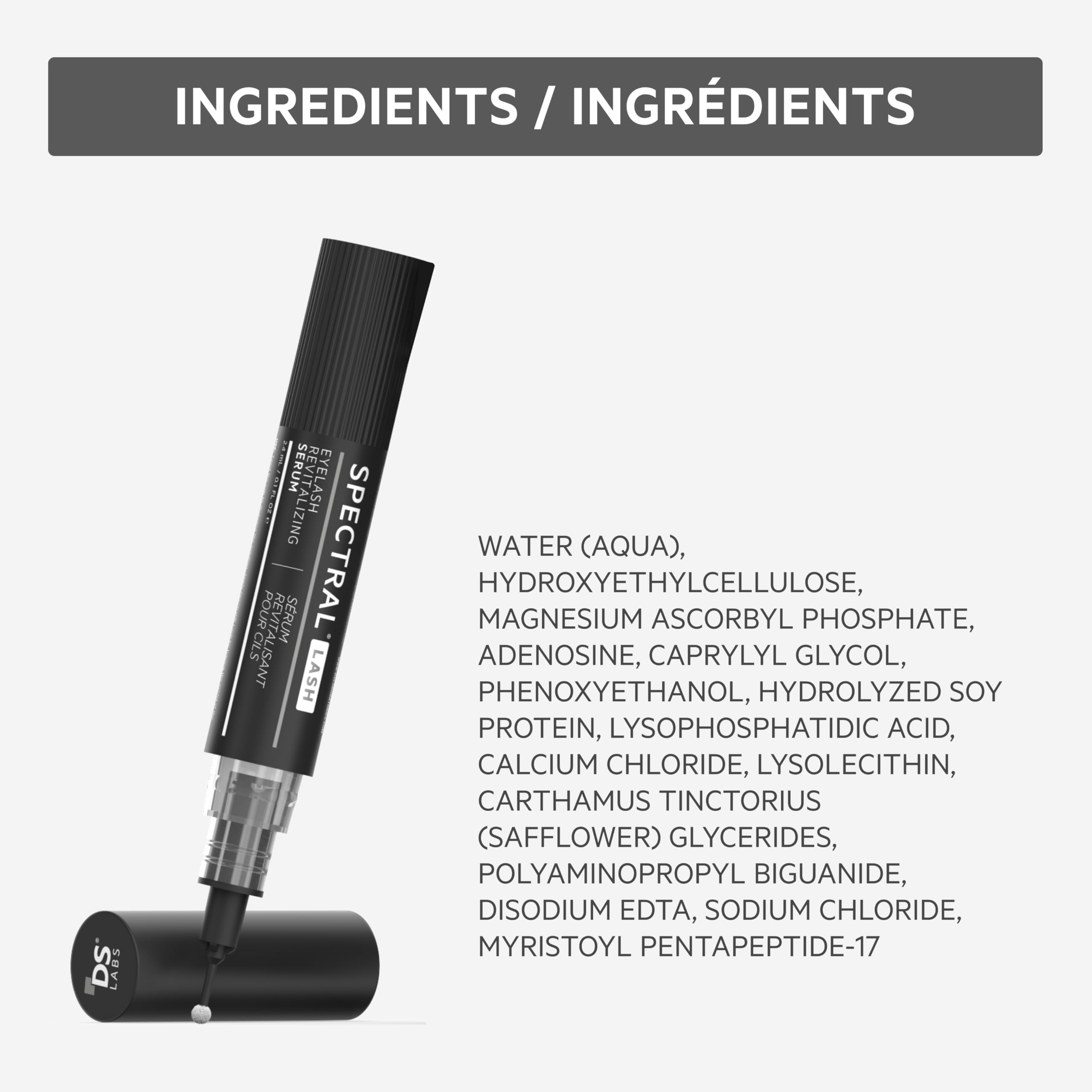 DS Labs Spectral.LASH result preview suggests fuller, denser-looking lashes.