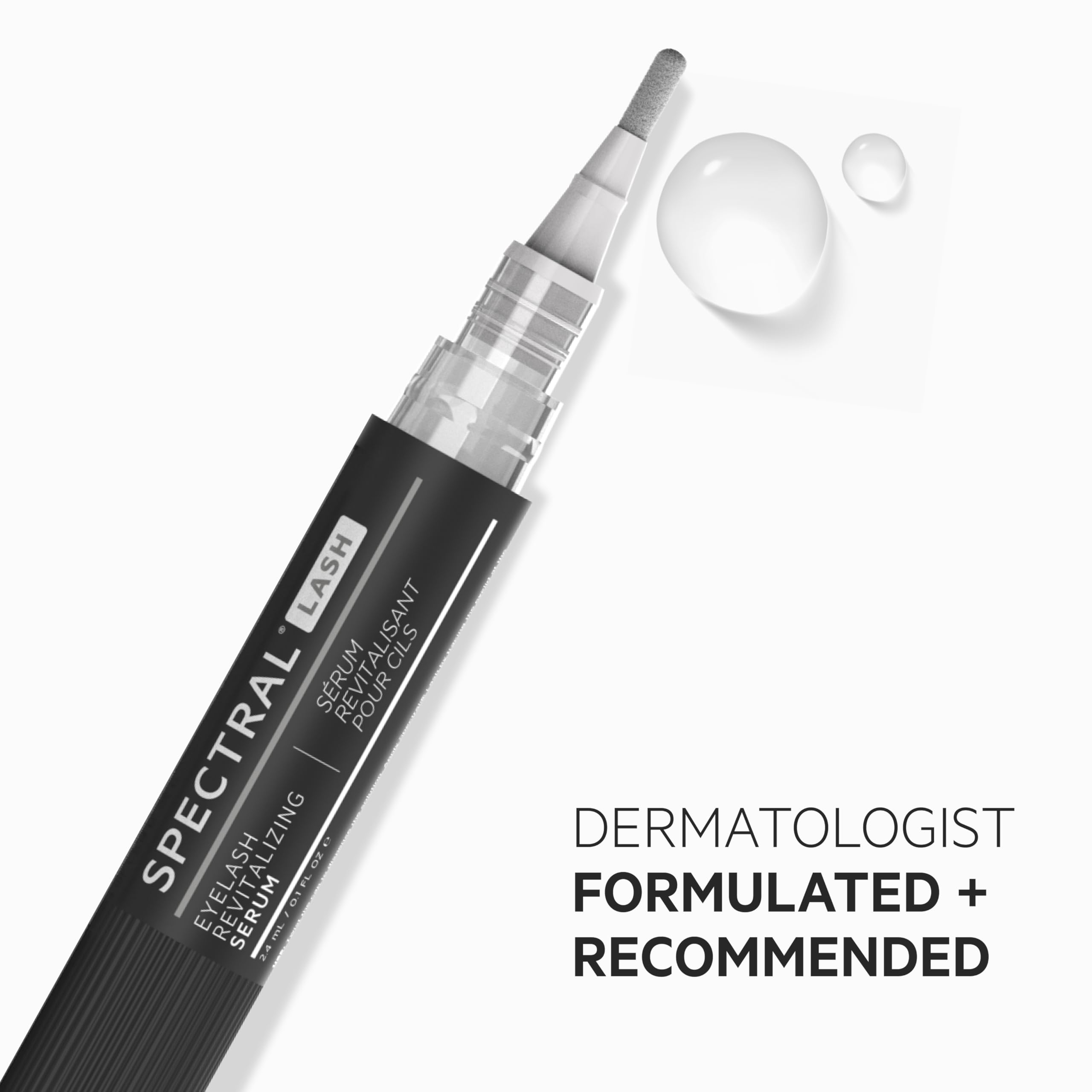 DS Labs Spectral.LASH image indicates safe use with lash extensions.