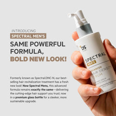 DS Laboratories Spectral Men’s Serum application on scalp demonstrates easy daily routine.