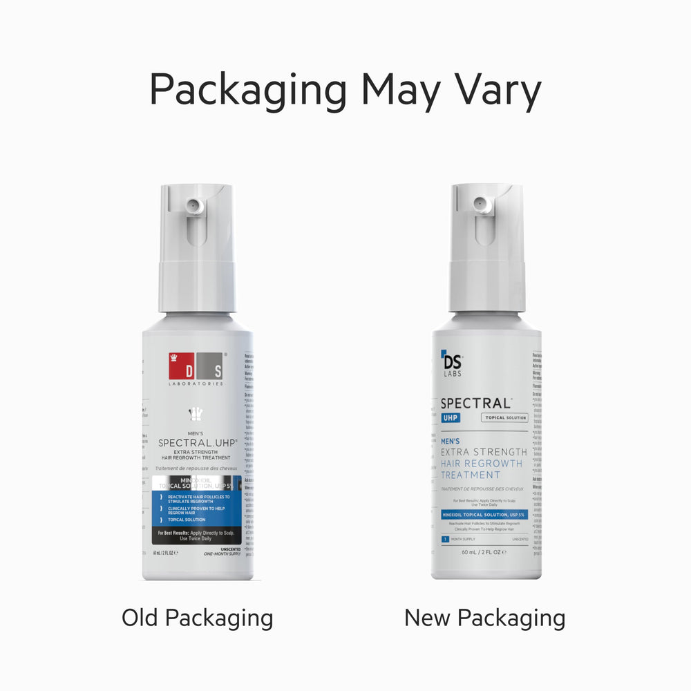 DS Labs Spectral.UHP spray application demonstrates easy twice-daily use for crown support.