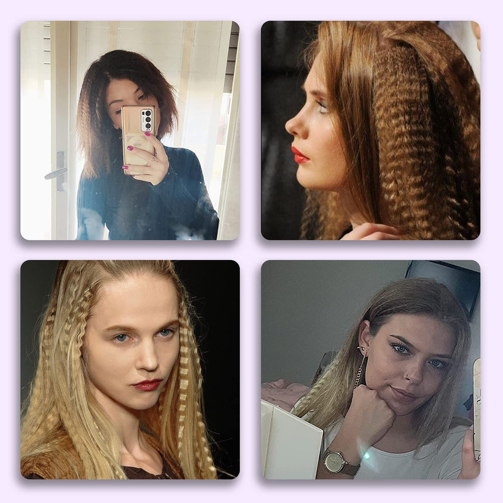 DSHOW 80s-crimp design adds texture with a shiny, frizz-free finish.