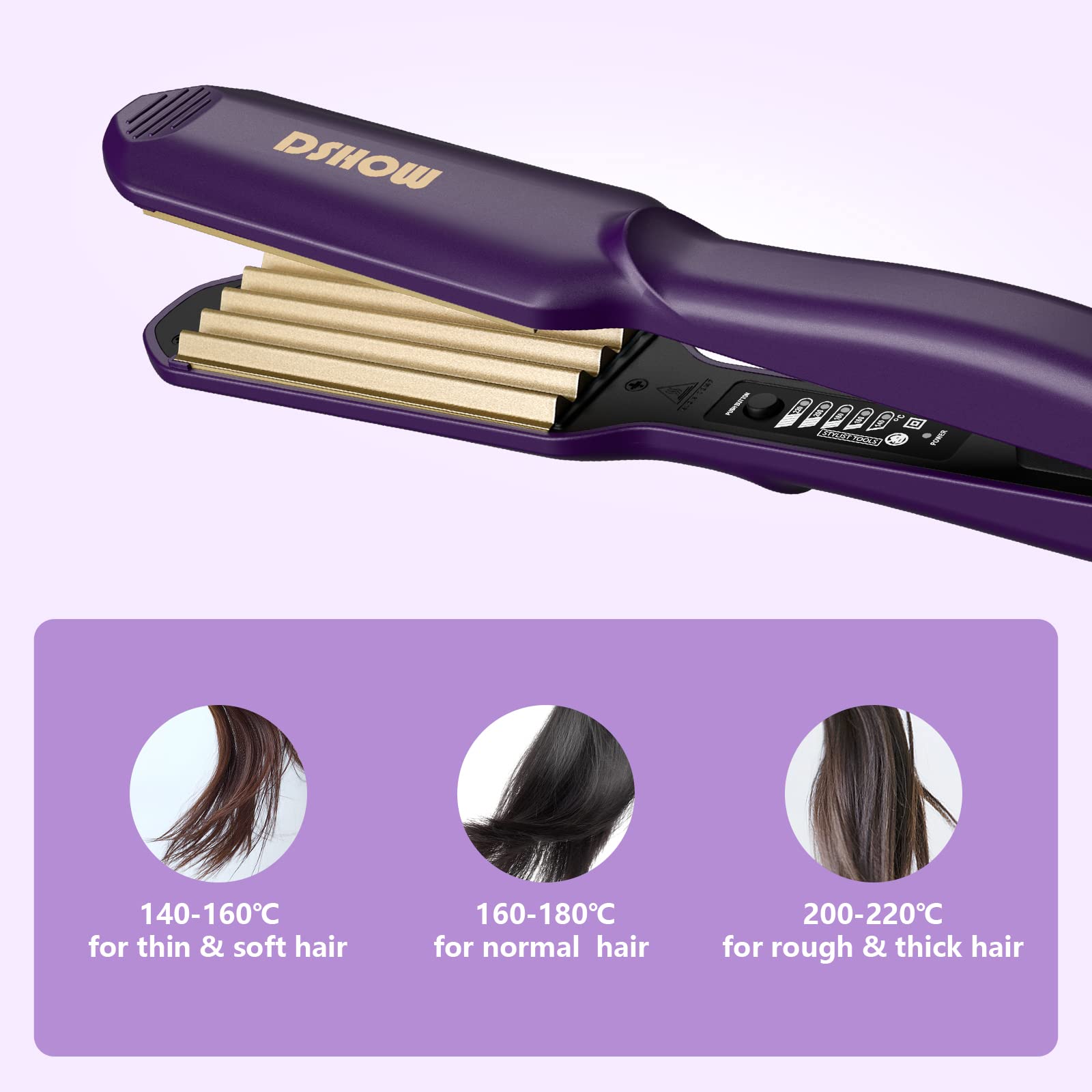 DSHOW dual-voltage styling tool is travel-ready for worldwide use.