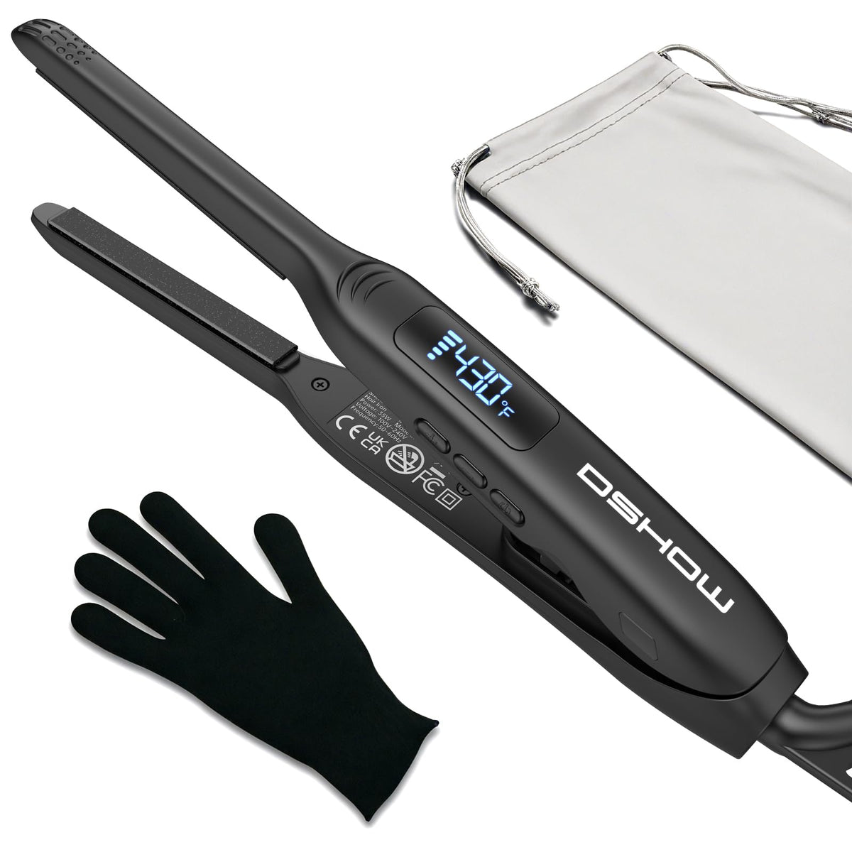 DSHOW small flat iron with compact design for quick styling on the go