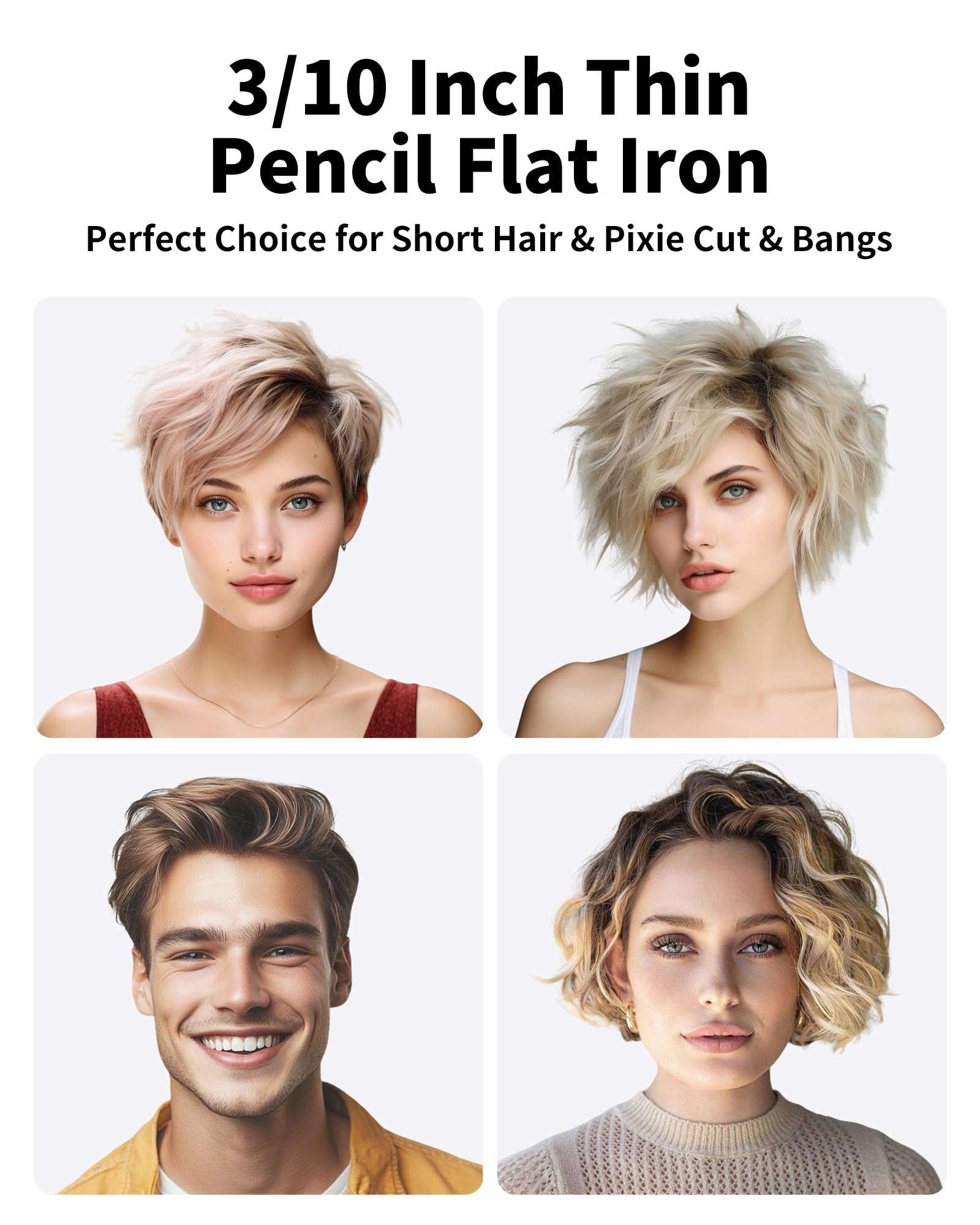 DSHOW small flat iron showing LED display for precise temperature at a glance