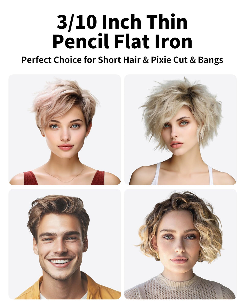 DSHOW small flat iron showing LED display for precise temperature at a glance