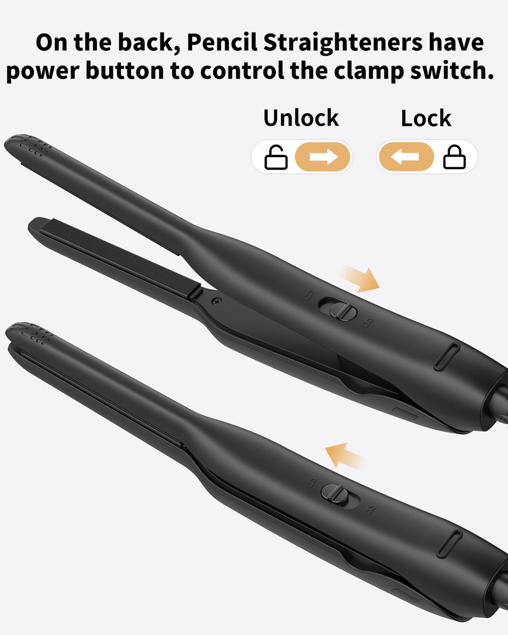 DSHOW flat iron with worldwide voltage and PTC heater for consistent heat