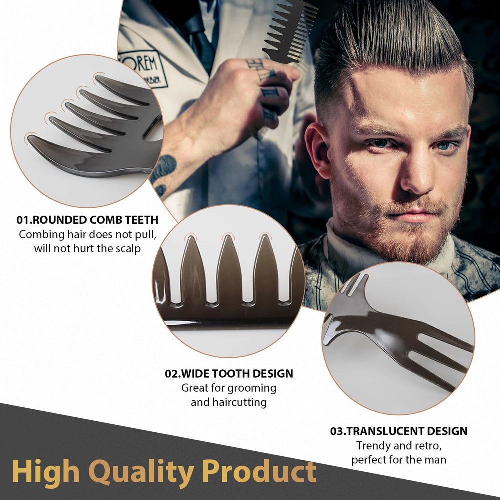 duaiu 3-in-1 fish tail bone comb for varied texture during grooming.