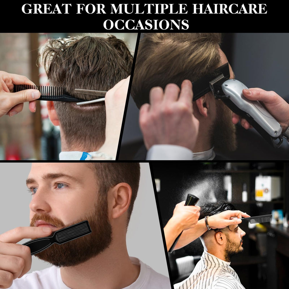 DUAIU 9Pcs Hair Comb Set rat-tail-comb aids precise parting