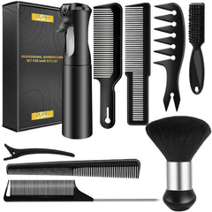 DUAIU 9Pcs Hair Comb Set spray bottle delivers a steady ultra-fine mist for even styling.