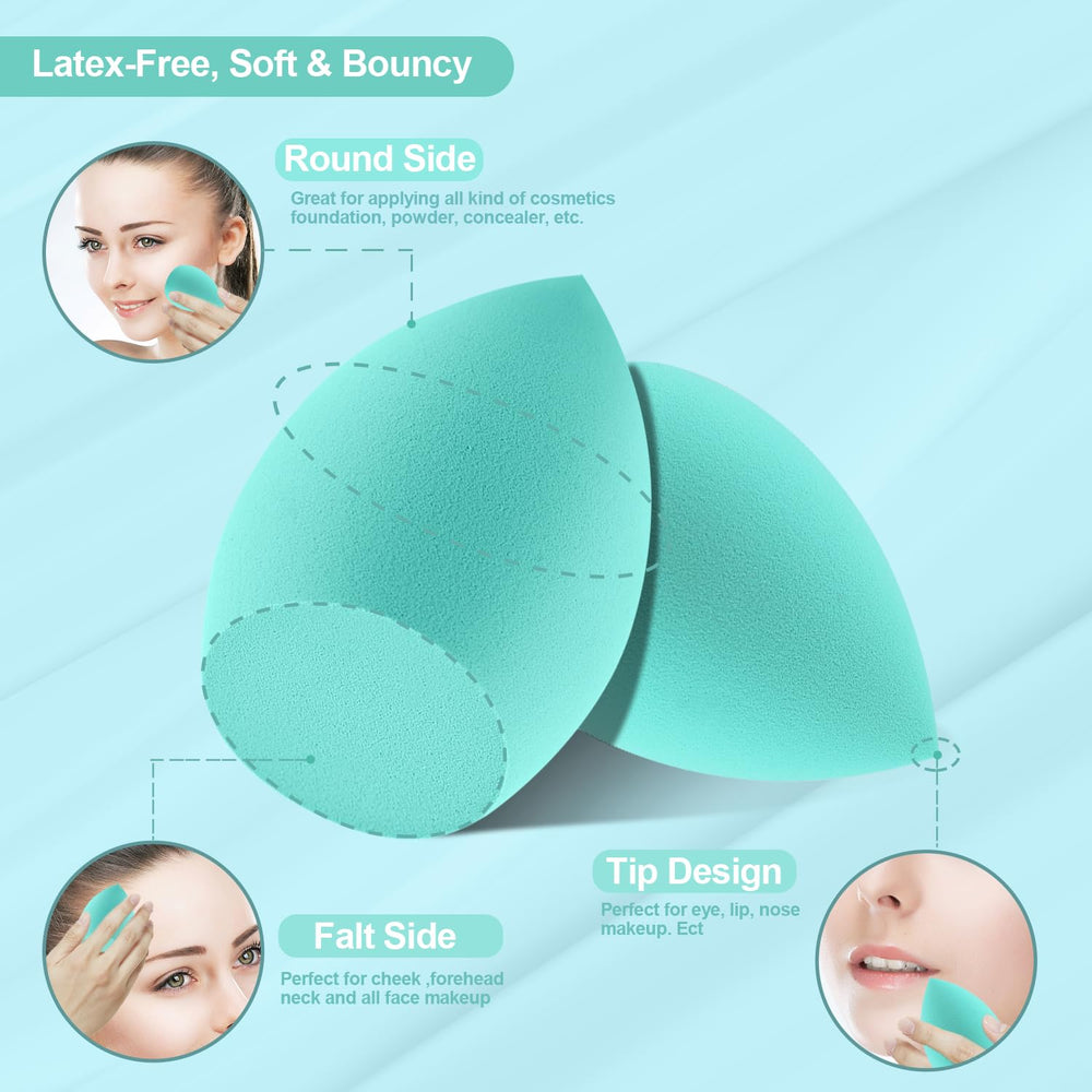 DUAIU concealer brush blue delivers targeted coverage for under-eye or blemishes.