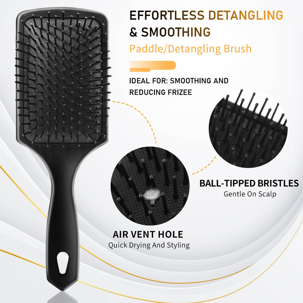 DUAIU nine-row brush shapes curls while lifting roots for volume.
