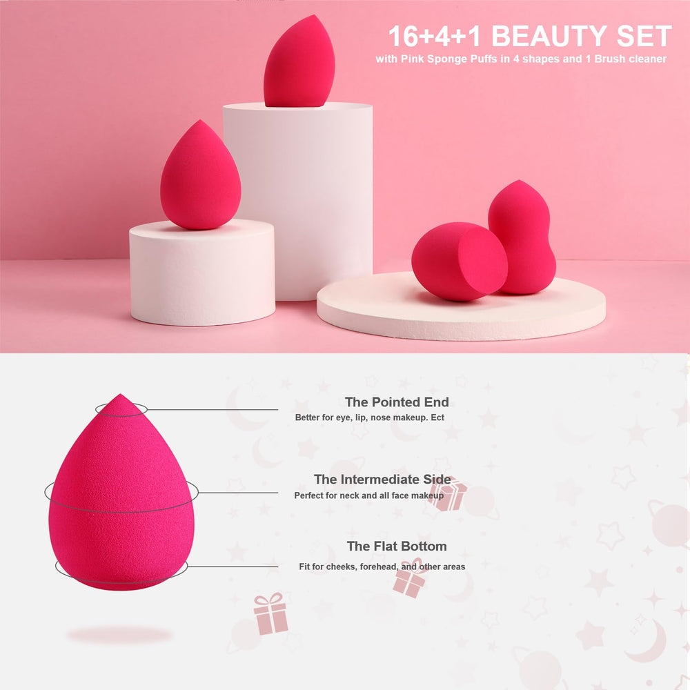 DUAIU pink makeup brush kit with transparent bag for stylish storage and gifting