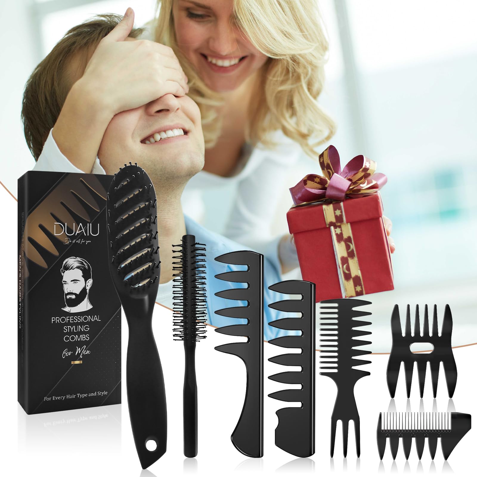 duaiu portable travel-friendly combs for on-the-go grooming touch-ups.