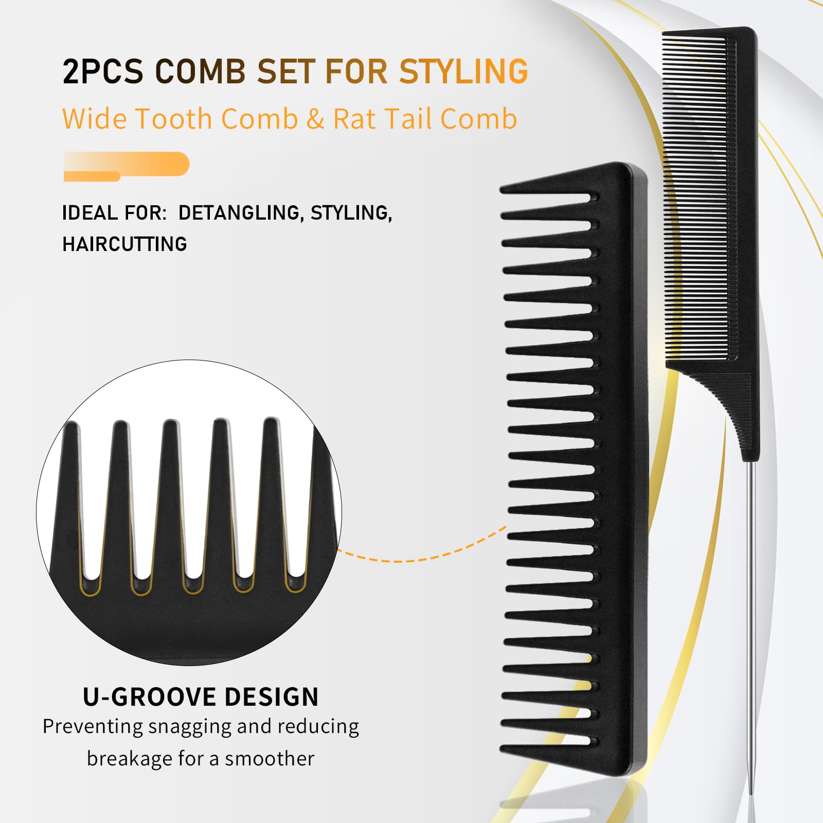 DUAIU rat-tail comb for clean parting and precise styling.