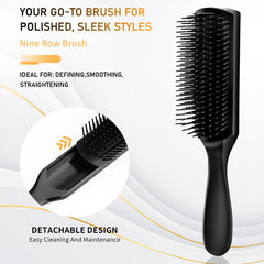 DUAIU round quiff brush creates smooth, voluminous curls with control.