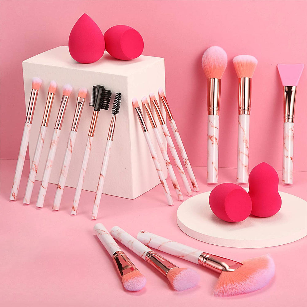 DUAIU versatile brush set covers all face areas for quick, precise sculpting