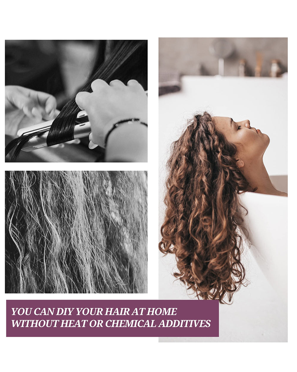 DF Dualferv purple cold rods 60pcs for reusable, chemical-free curl creation.