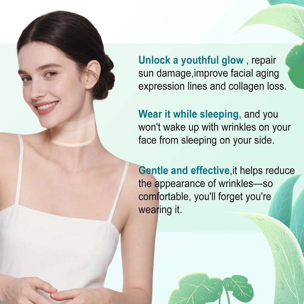 DubPirt neck wrinkle patches closeup showing hypoallergenic silicone comfort.